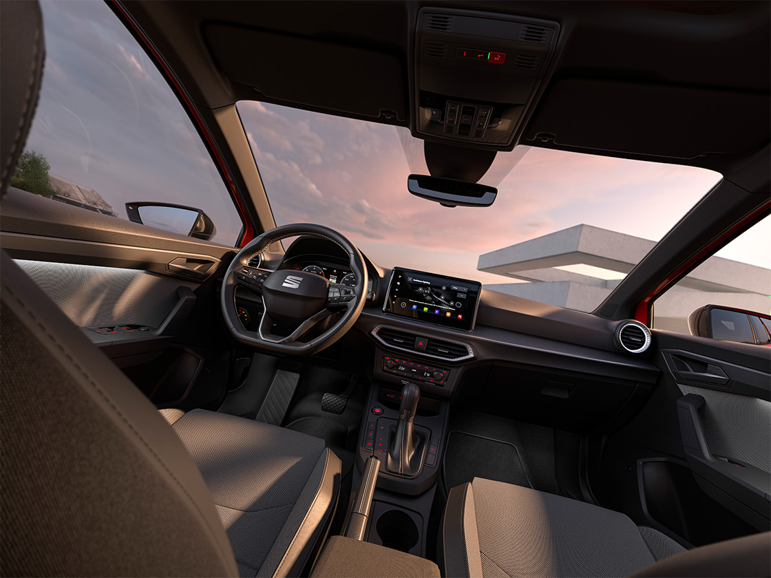 Seat ibiza interior view showcasing its details, such as the upholstery. 