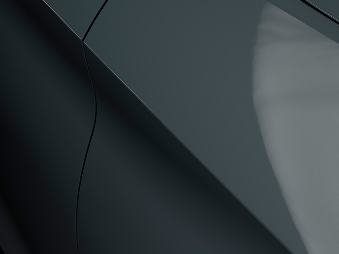 SEAT Leon in fiord blue with a soft finish, close up of car body.
