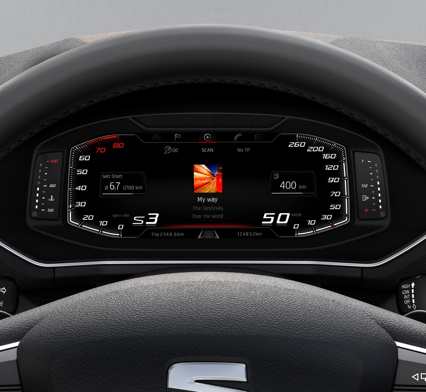 New SEAT Tarraco SUV 7 seater technology Digital Cockpit with Navi System sat nav screen