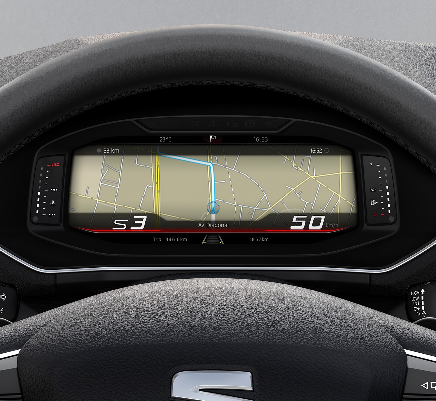 New SEAT Tarraco SUV 7 seater technology Digital Cockpit with Navi System sat nav screen