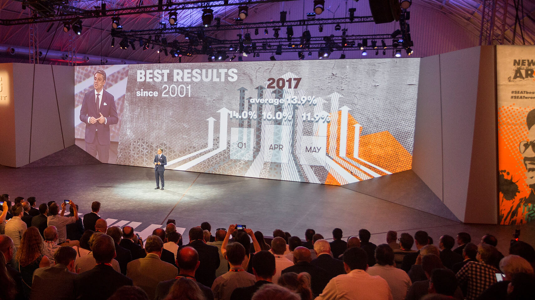 Luca de Meo president of SEAT presenting Best Spanish brands 2017