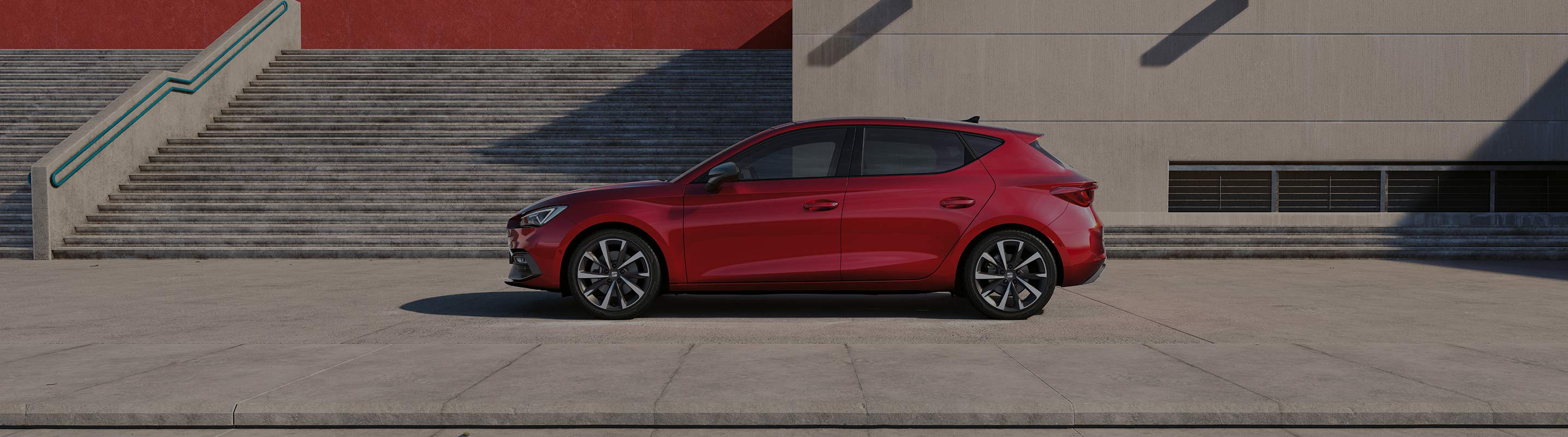 SEAT Ibiza desire red side view